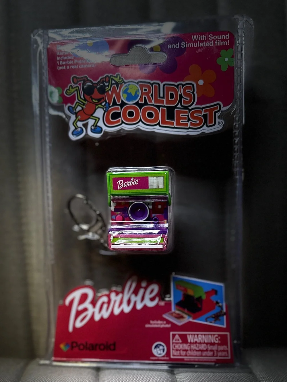 Barbie x Polaroid Pink & Green Mini Camera Keychain